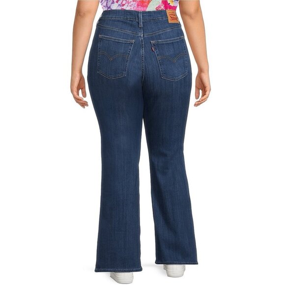 Levi's Women 726 High Rise Flare Leg Denim Jeans Plus Size 18W Blue Stretch NWOT - Picture 2 of 16
